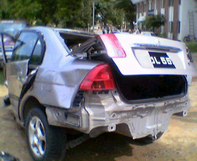 Honda Remains Wreckage