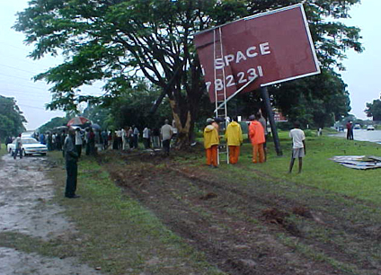 Sign crash