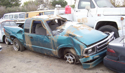 Truck Rollover Accident: Ejected  Riverside, California