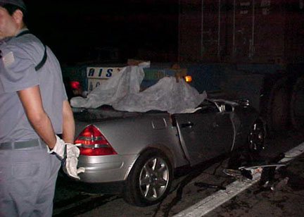 Mercedes Convertible Crash