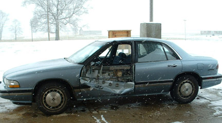 Buick Hits Indestructible Mail Box