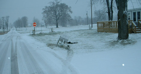 Buick Wreck: hits Indestructable Mailbox Indiana