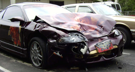 Mitsubishi Eclipse Accident on Race Track