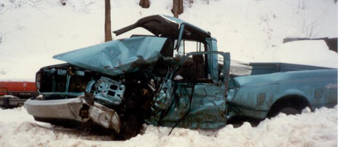 Drunken Driver Hits Truck