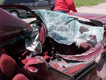 Dump Truck Destroyed Car