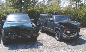 Chevy S 10 crashed