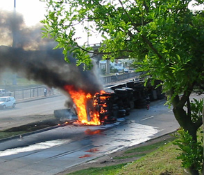 Truck in Flames