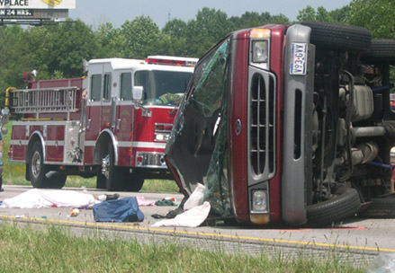 Van Rollover Accident