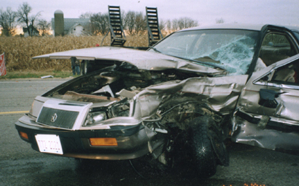Chrysler LeBaron Turbo Crash: meets 96 Ford Truck Chicago, Illinois