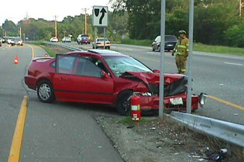 Red Car crash