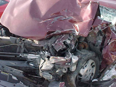 Head On Crash: Chevy Malibu