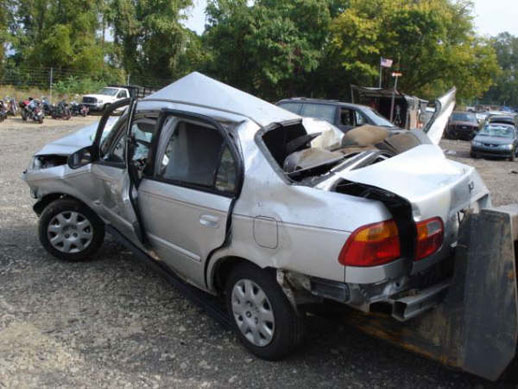 Honda civic bad crash photo