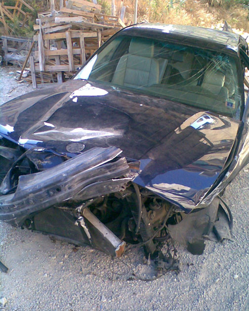 BMW roadway crash