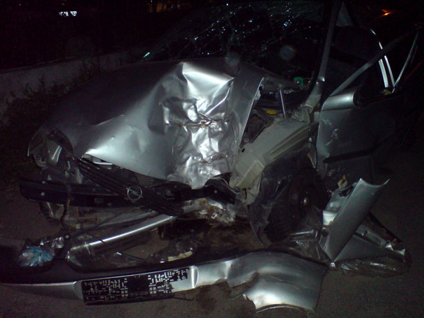 Opel astra crash